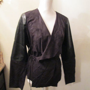 Shelli Segal New Laundry black faux leather jacket